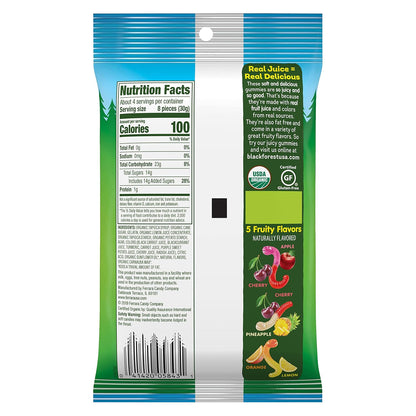 Black Forest Organic Gummy Bears Candy, 0.8 Ounce Pouches (65 Count)
