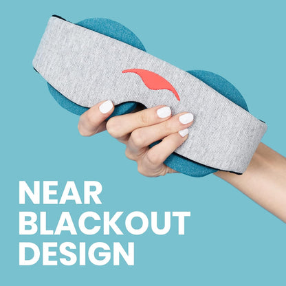 Manta Cool Sleep Mask – Blackout Eye Mask with Reusable Cooling Pads, Zero Eye Pressure and Adjustable Strap for Soothing Cool Relief