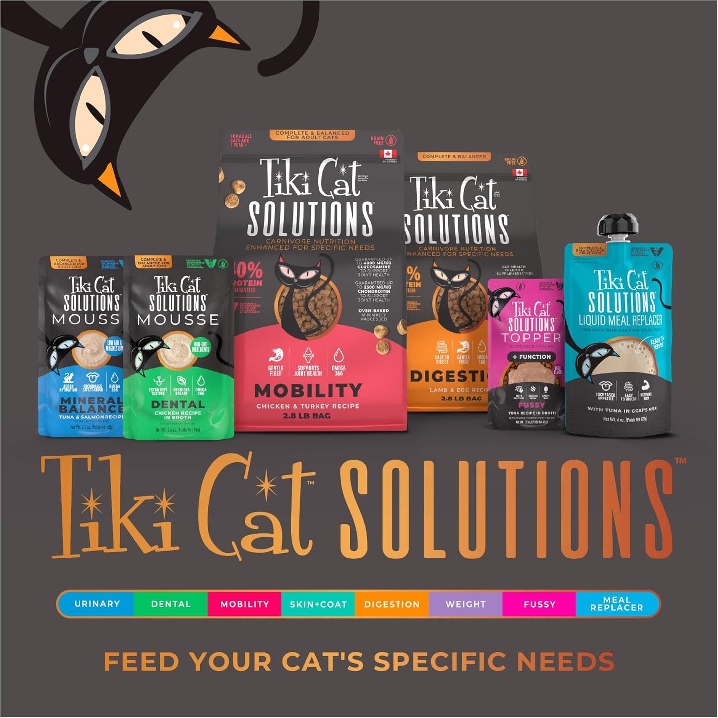 Tiki Cat Solutions Supplements Digestion Mousse, Chicken & Egg in Broth, Formulated to Support Healthy Digestion, Functional Cat Food Supplement, 5.6 oz. Pouch (Pack of 20)