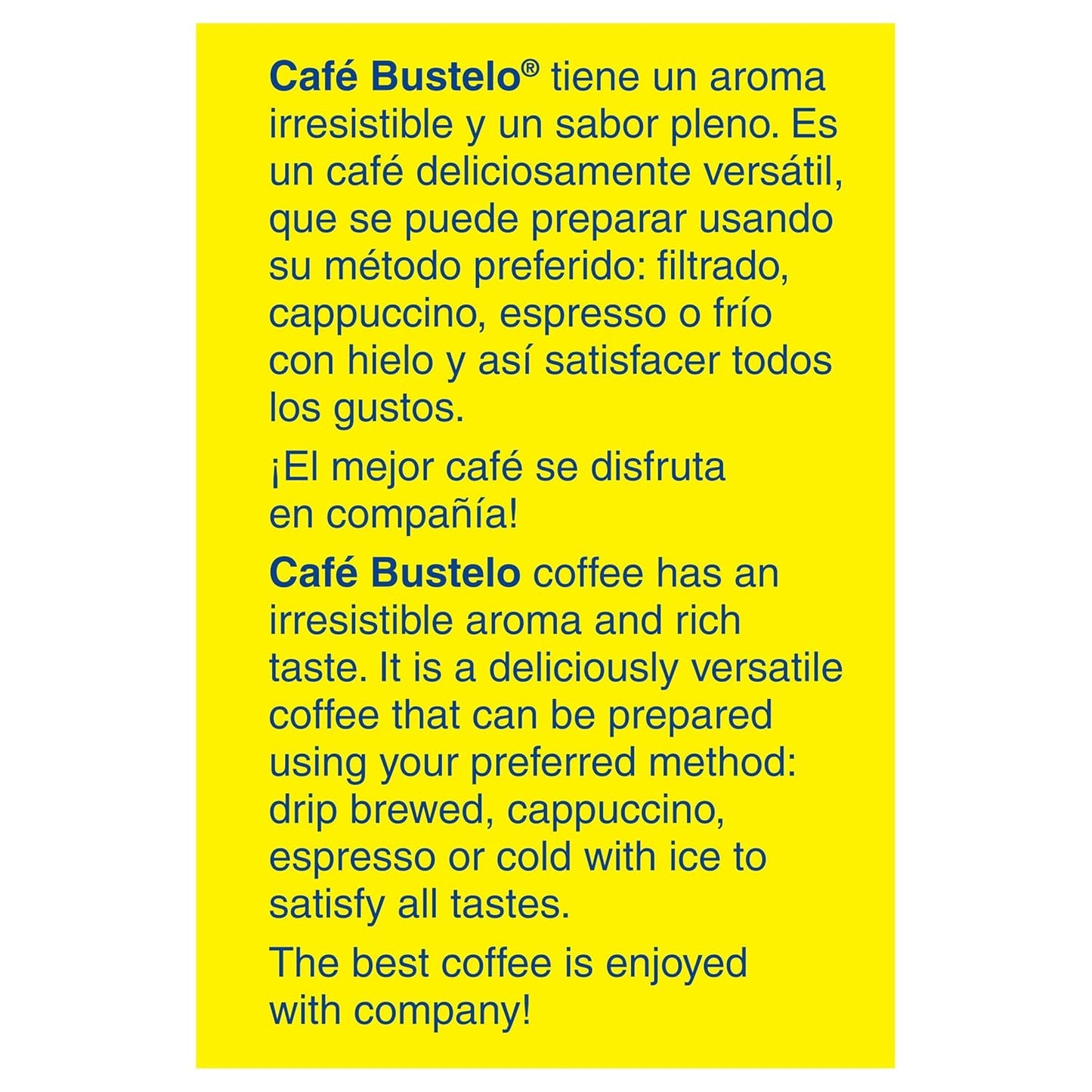 Café Bustelo Espresso Dark Roast Ground Coffee Brick, 10 Ounces
