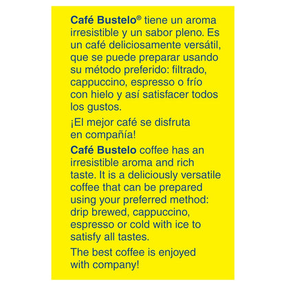 Café Bustelo Espresso Dark Roast Ground Coffee Brick, 10 Ounces