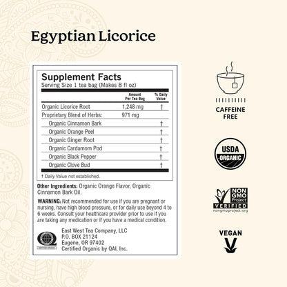 Yogi Tea Egyptian Licorice Tea - 16 Tea Bags per Pack (4 Packs) - Organic Licorice Tea Bags