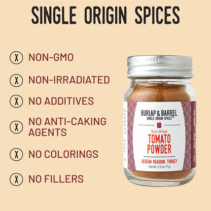 Burlap & Barrel Fusion: Sun-Dried Tomato Powder and Wild Mountain Cumin Bundle - Elevate Your Dishes with Umami Richness and Exotic Aromas!