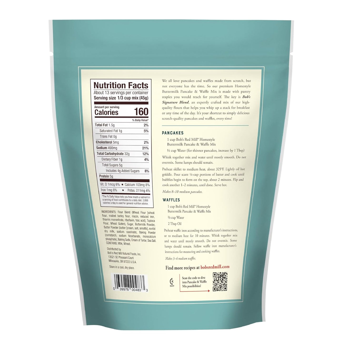 Bob's Red Mill Homestyle Buttermilk Pancake & Waffle Mix 20 oz