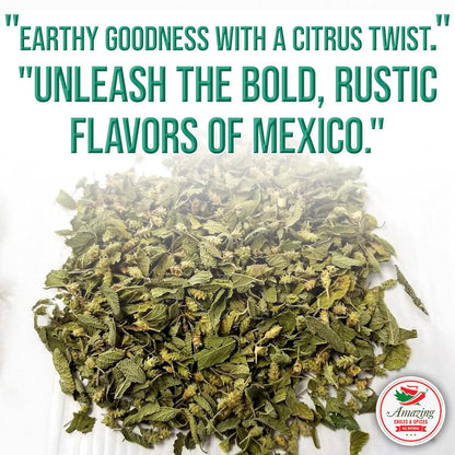 Dried Mexican Oregano (5 oz) – Fresh and Fragrant - Dried Whole Leaves – Use in Mexican Recipes like Pasole, Stews, Salsa, Meats, Enchiladas. Resealable Bag. By Amazing Chiles and Spices.