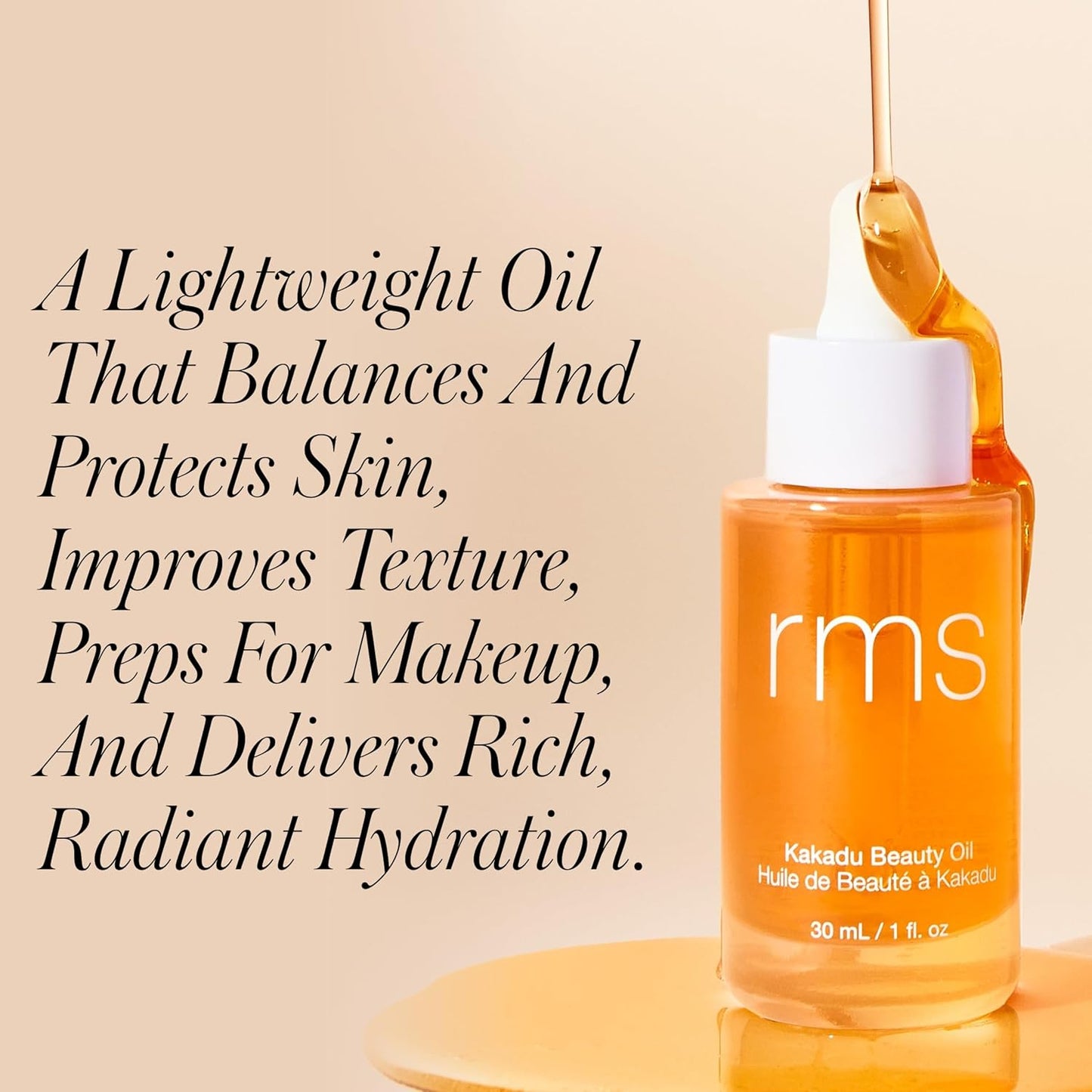 RMS Beauty Kakadu Beauty Oil - Vitamin C Rich Face Oil for Brightening & Firming - Potent Antioxidant Glow Serum with Kakadu Plum - 1.0 fl oz