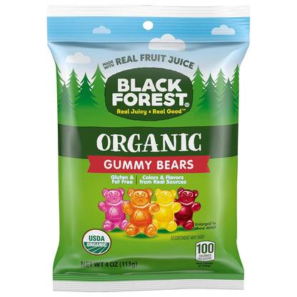 Black Forest Organic Gummy Bears Candy, 0.8 Ounce Pouches (65 Count)