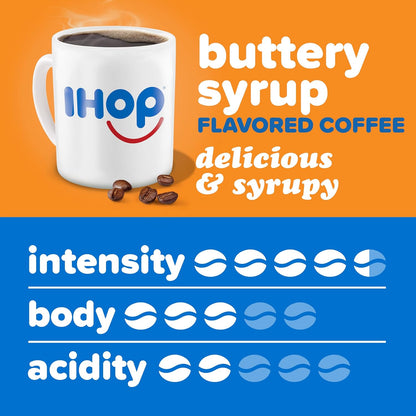 IHOP Buttery Syrup Flavored Ground Coffee, 11 oz Bag