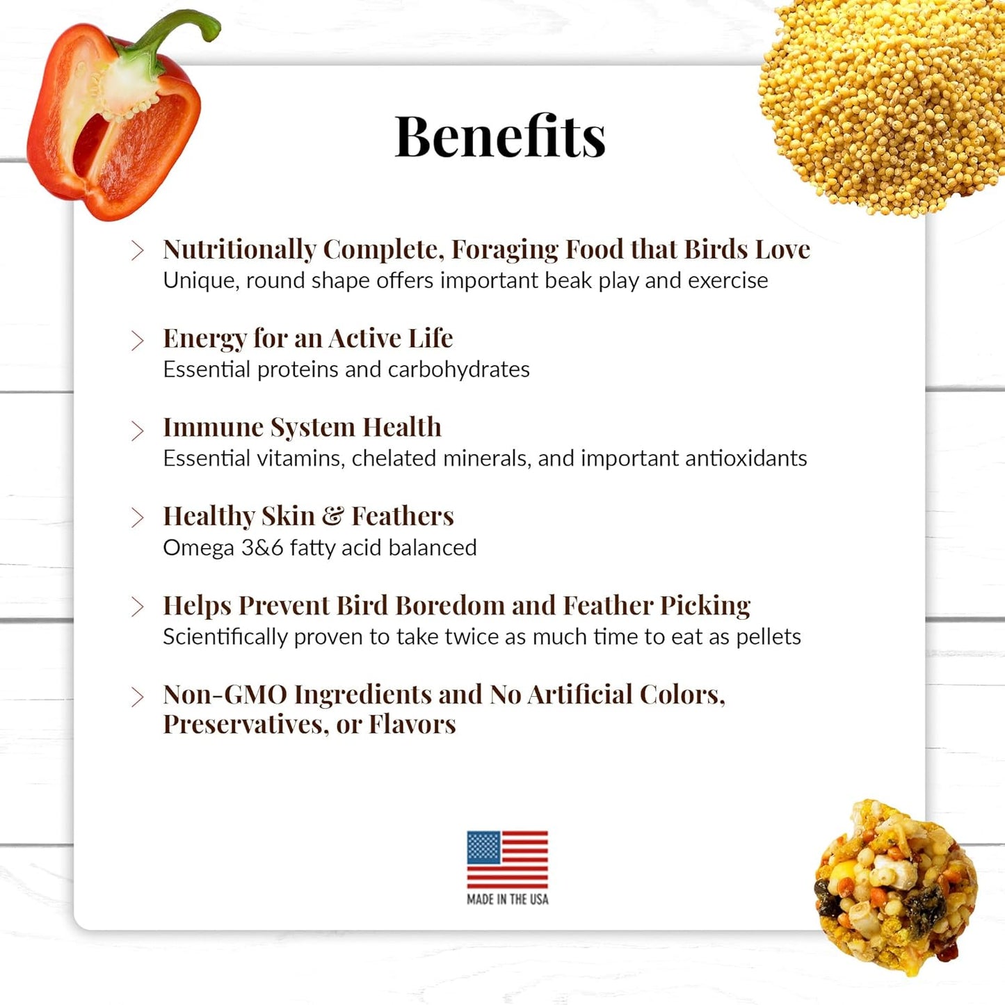 LAFEBER'S El Paso Nutri-Berries Pet Bird Food, Made with Non-GMO and Human-Grade Ingredients, for Small Birds, 10oz (Pack of 2)