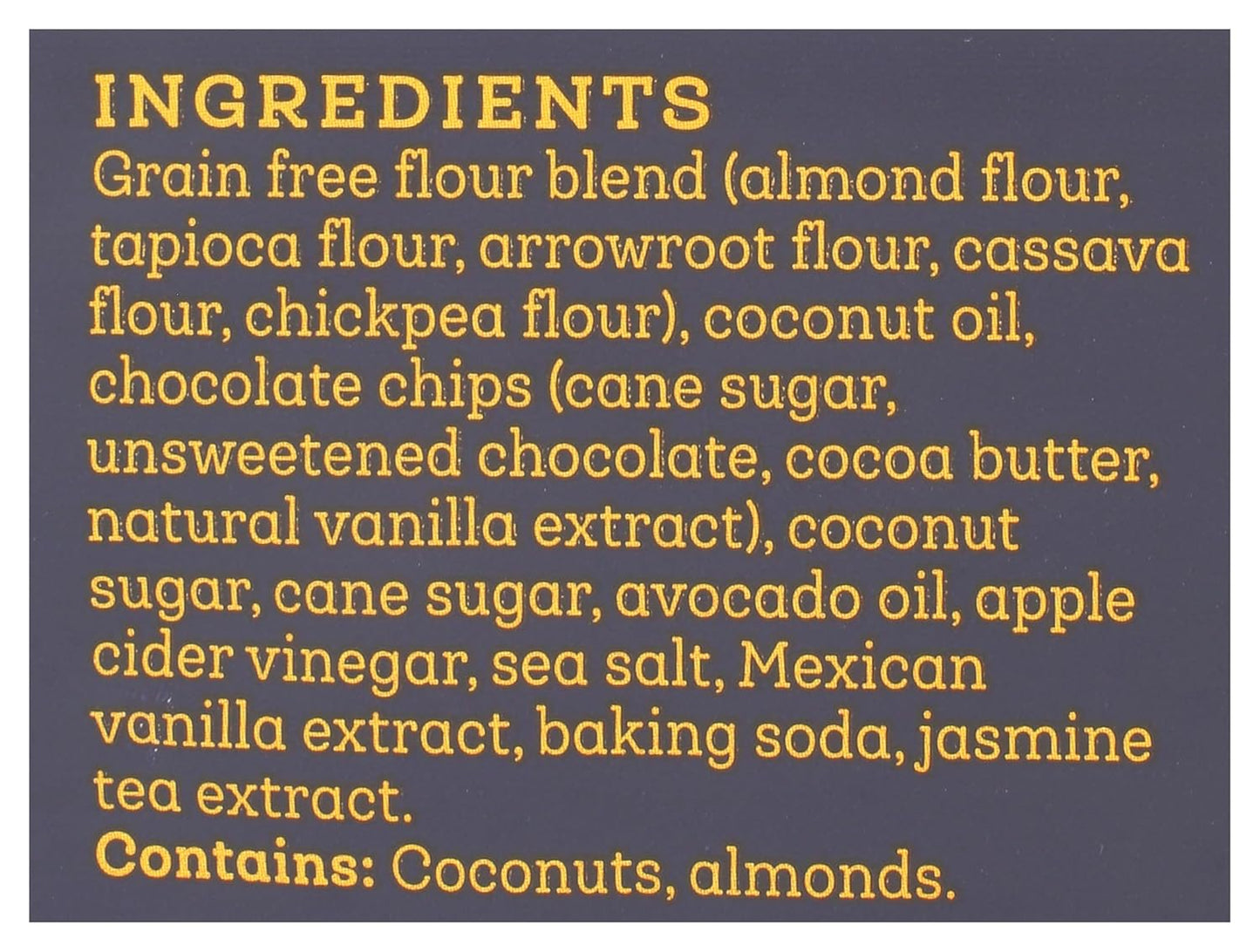 Siete Gluten Free Chocolate Chip Cookies w/ Hint of Mexican Vanilla | Vegan | Grain Free | Non GMO | Dairy Free | Made with Almond Flour & Coconut Oil | 4.5 Oz. Bag (Pack of 1)