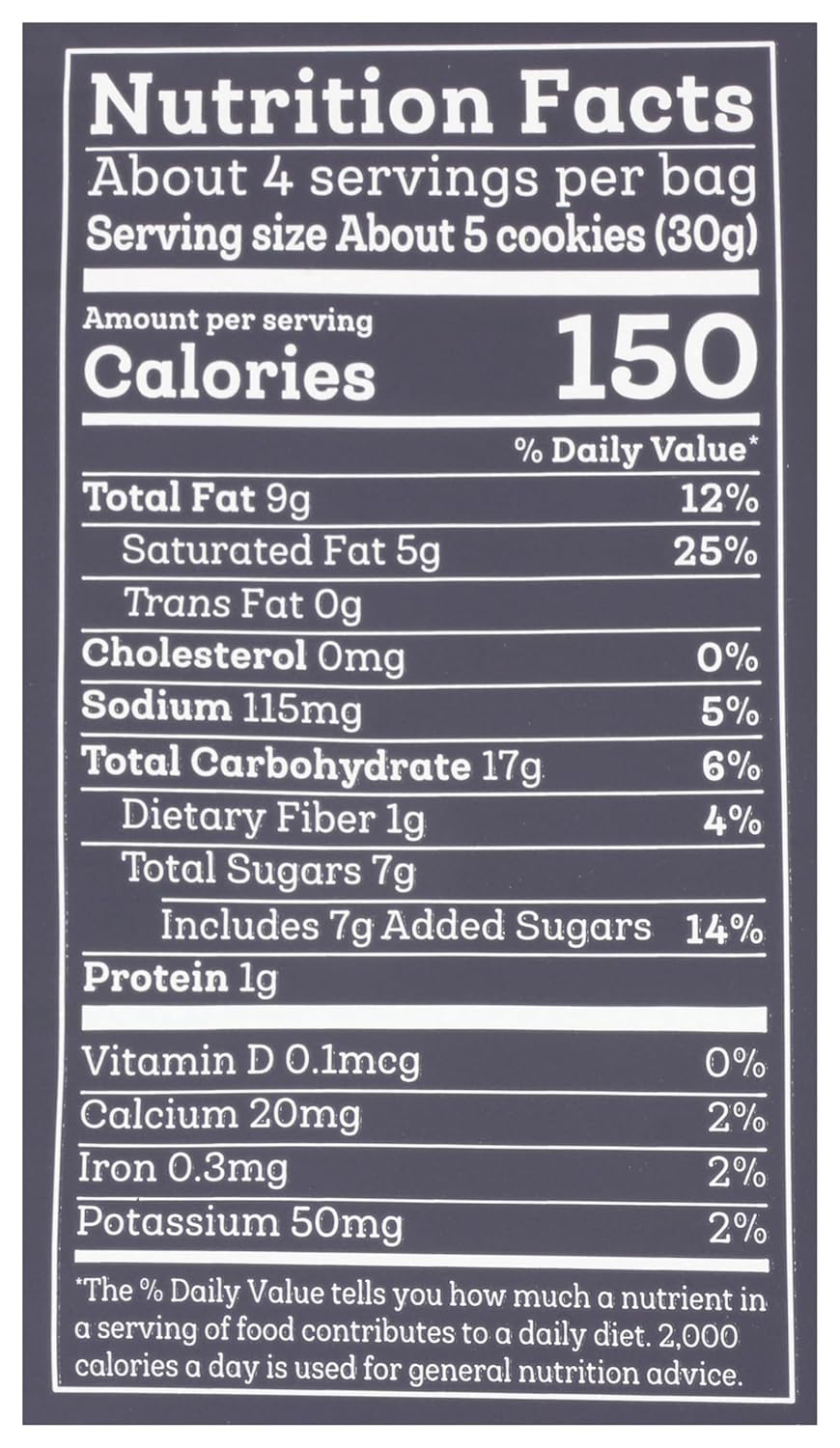 Siete Gluten Free Chocolate Chip Cookies w/ Hint of Mexican Vanilla | Vegan | Grain Free | Non GMO | Dairy Free | Made with Almond Flour & Coconut Oil | 4.5 Oz. Bag (Pack of 1)