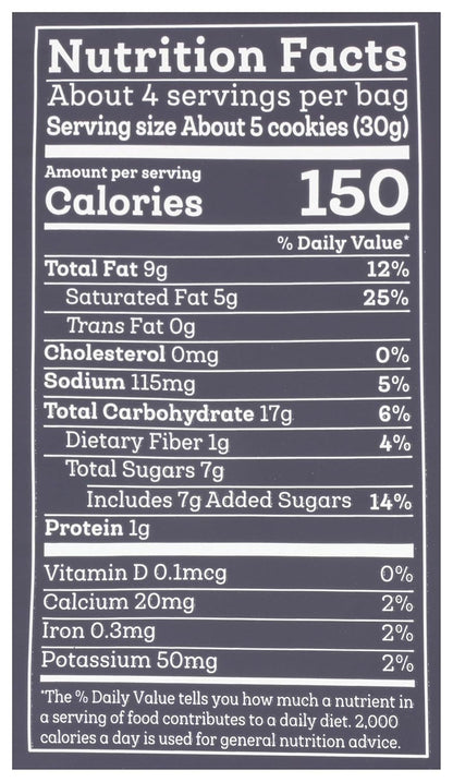 Siete Gluten Free Chocolate Chip Cookies w/ Hint of Mexican Vanilla | Vegan | Grain Free | Non GMO | Dairy Free | Made with Almond Flour & Coconut Oil | 4.5 Oz. Bag (Pack of 1)