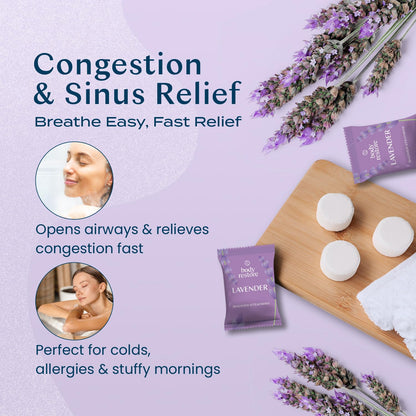 Body Restore Shower Steamers Aromatherapy 15 Pack Lavender