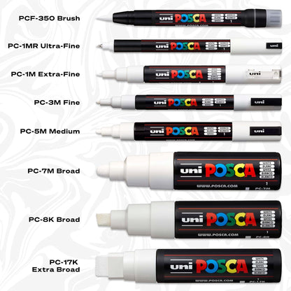 POSCA 8-Color Paint Marker Set, PC-5M Medium