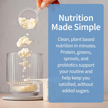 Garden of Life Meal Replacement Shakes, Raw Organic, Vanilla Protein Powder with Plant Based Pea Protein, Sprouts, Greens, Probiotics, Dairy Free 14 Servings