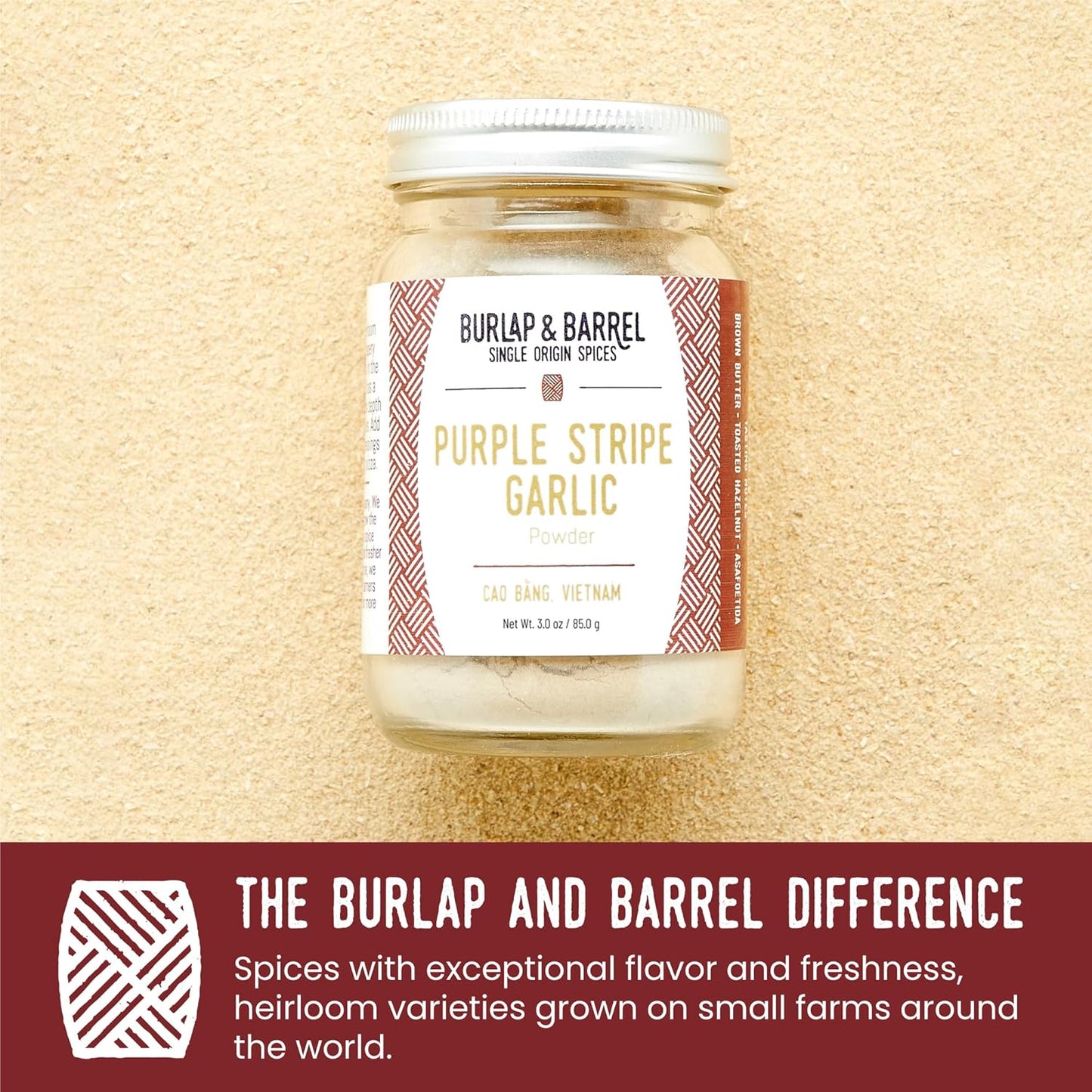 Burlap & Barrel Flavor Fusion: Sun-Dried Tomato Powder and Purple Stripe Garlic Bundle - Elevate Your Dishes with Savory Umami and Sweet Complexity!