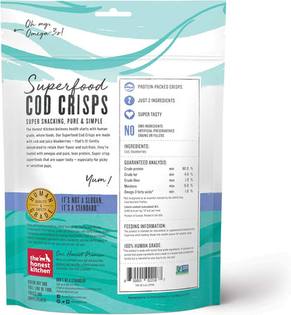 The Honest Kitchen Superfood Cod Crisps: Cod & Blueberry, 3 oz