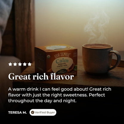 Four Sigmatic Mushroom Hot Cacao Mix with Reishi | Organic Reishi Mushroom, Cinnamon, Cardamom, Reduces Anxiety & Stress, Improves Sleep | USDA Organic | Vegan & Paleo (2 Packs of 10 Packets)