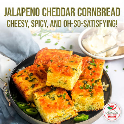 Jalapeno Powder Seasoning 4oz – Natural and Premium. Great For Chili, Salsa, Spice Blends, Stews, Tacos, Corn Bread. Medium to High Heat - fruity, spicy hot flavor. By Amazing Chiles & Spices.