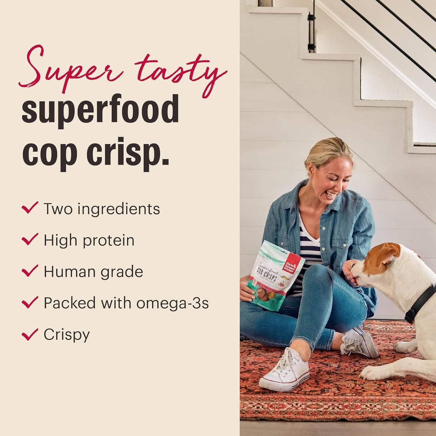 The Honest Kitchen Superfood Cod Crisps: Cod & Blueberry, 3 oz