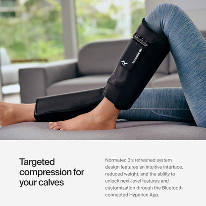 Hyperice Normatec Go Calf - Recovery System with Patented Dynamic Compression Massage Technology - Targeted Relief for Pain and Inflammation