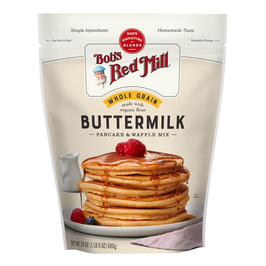 Bob's Red Mill Organic Buttermilk Pancake & Waffle Mix, 24oz (Pack of 1) - Kosher