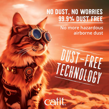 Catit Go Natural Pea Husk Clumping Cat Litter – Unscented, 12.3 lbs – Plant-Based, Eco-Friendly, Dust-Free & Flushable Cat Litter – Natural Clumping Formula, Low Tracking, Highly Absorbent