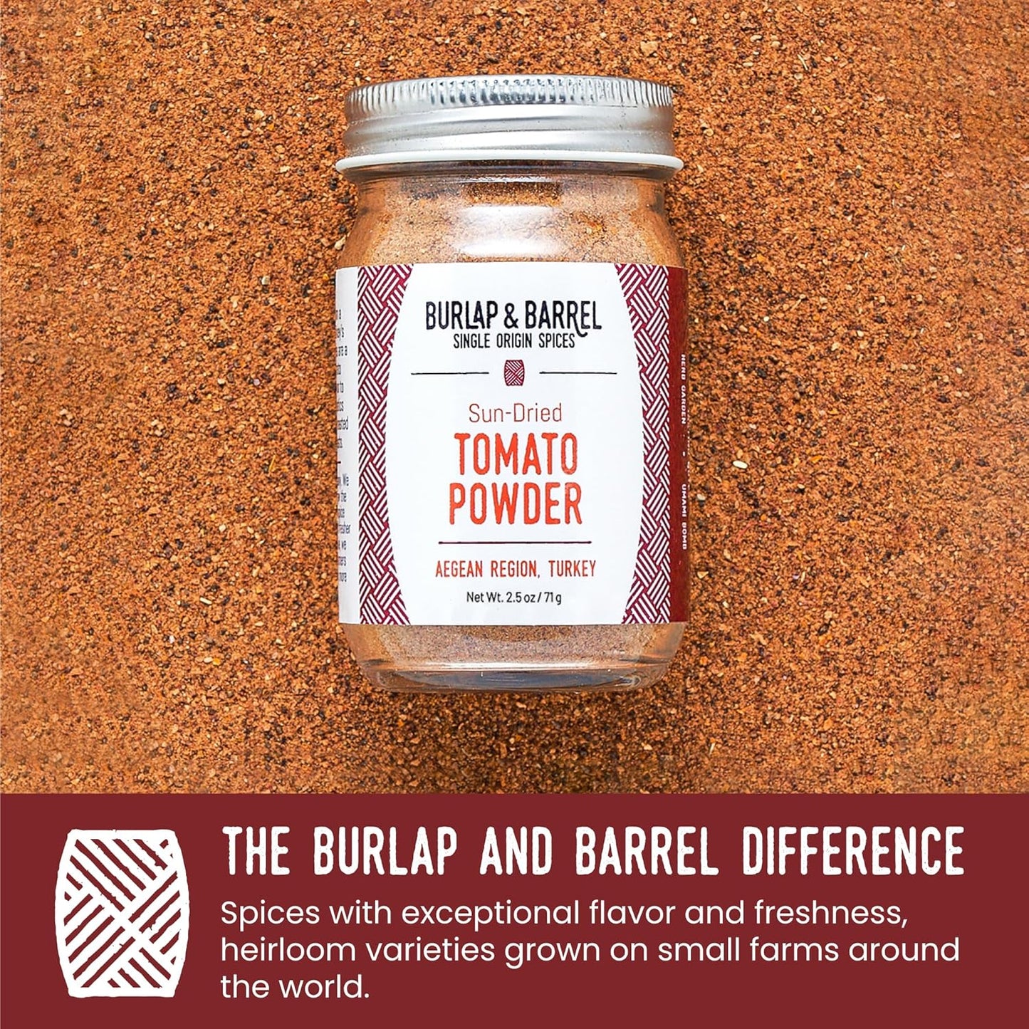 Burlap & Barrel Fusion: Sun-Dried Tomato Powder and Wild Mountain Cumin Bundle - Elevate Your Dishes with Umami Richness and Exotic Aromas!