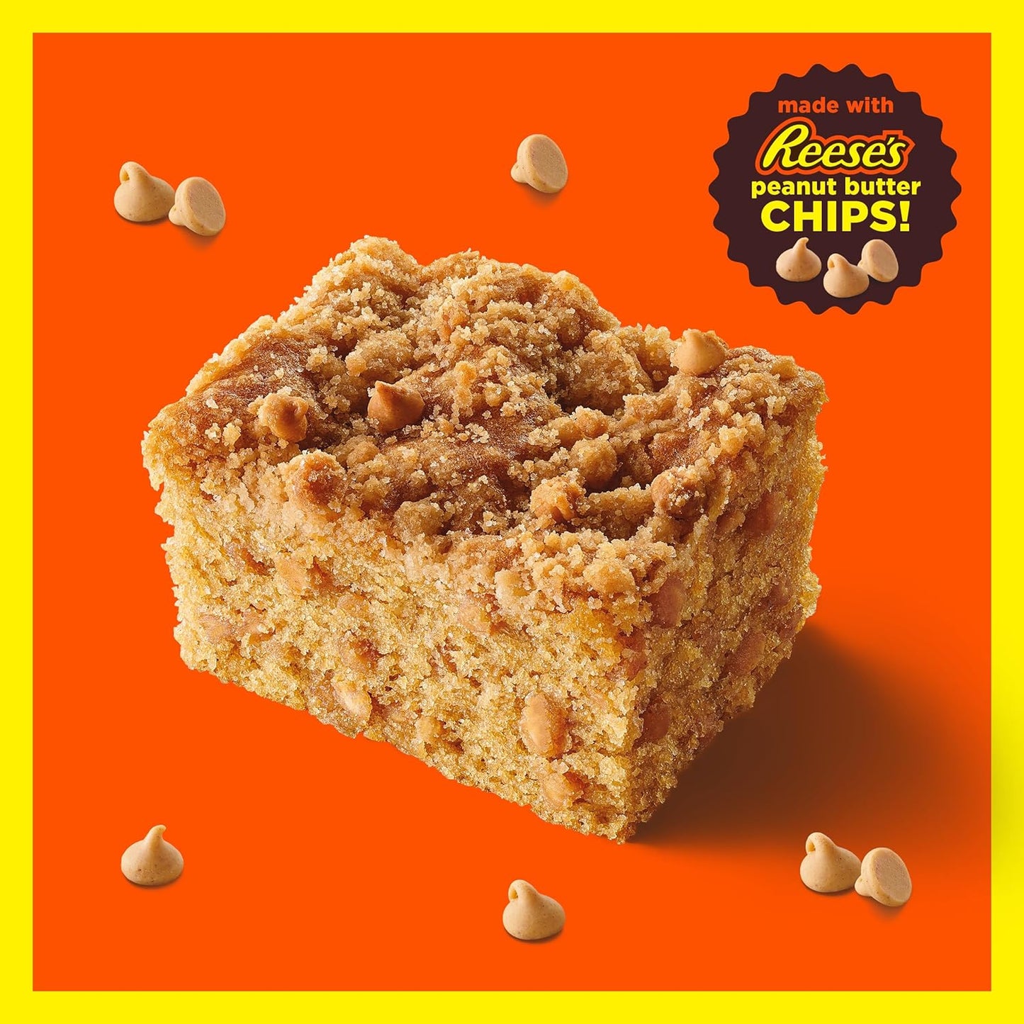 Betty Crocker REESE'S Peanut Butter Coffee Cake Mix with Mini REESE'S Peanut Butter Chips and Brown Sugar Streusel Topping, Holiday Baking, 14.2 oz