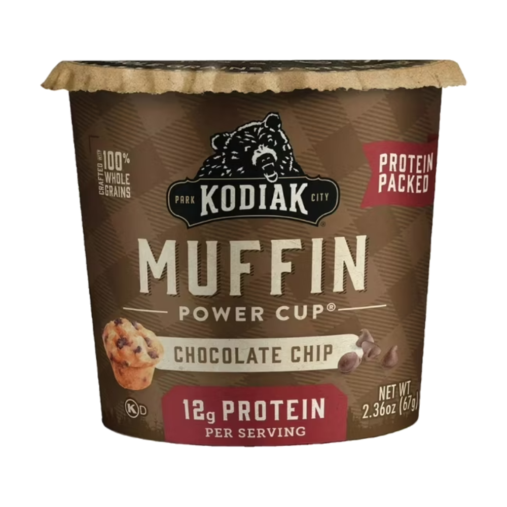 (Pack of 6) Muffin Power Cup, Chocolate Chip Kodiak