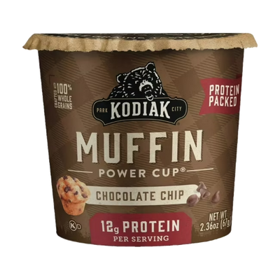 (Pack of 6) Muffin Power Cup, Chocolate Chip Kodiak
