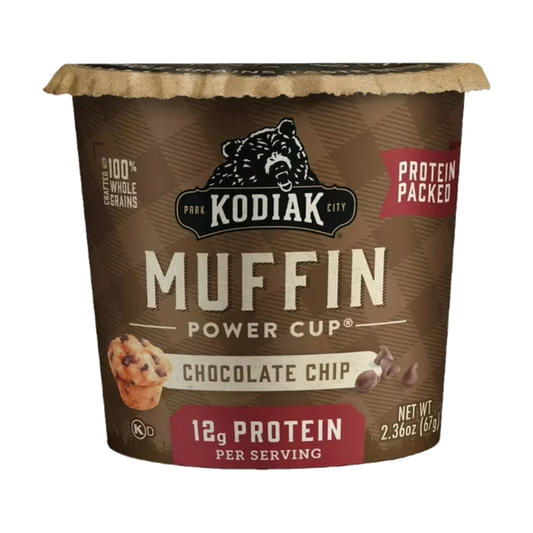 (Pack of 6) Muffin Power Cup, Chocolate Chip Kodiak